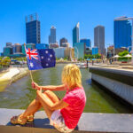 Bandera de Australia en días festivos